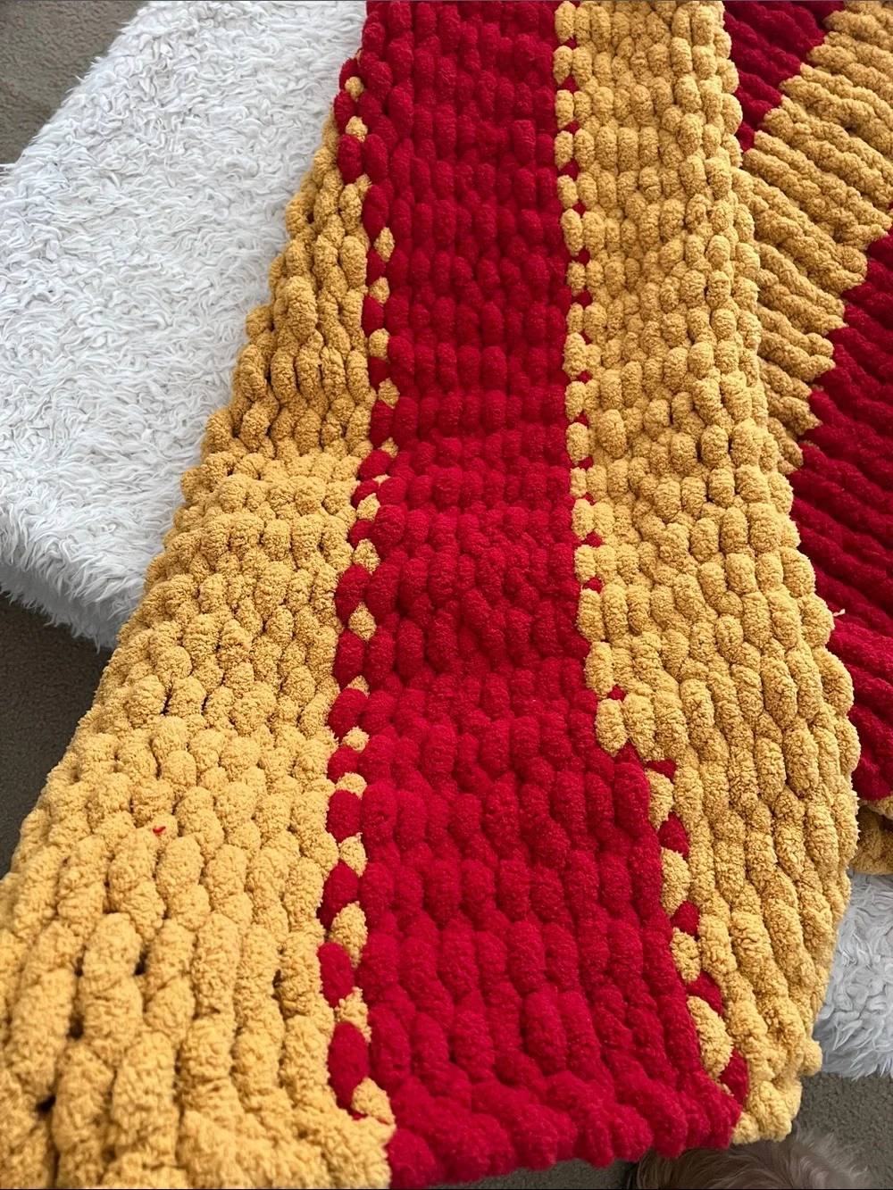 Handmade red yellow